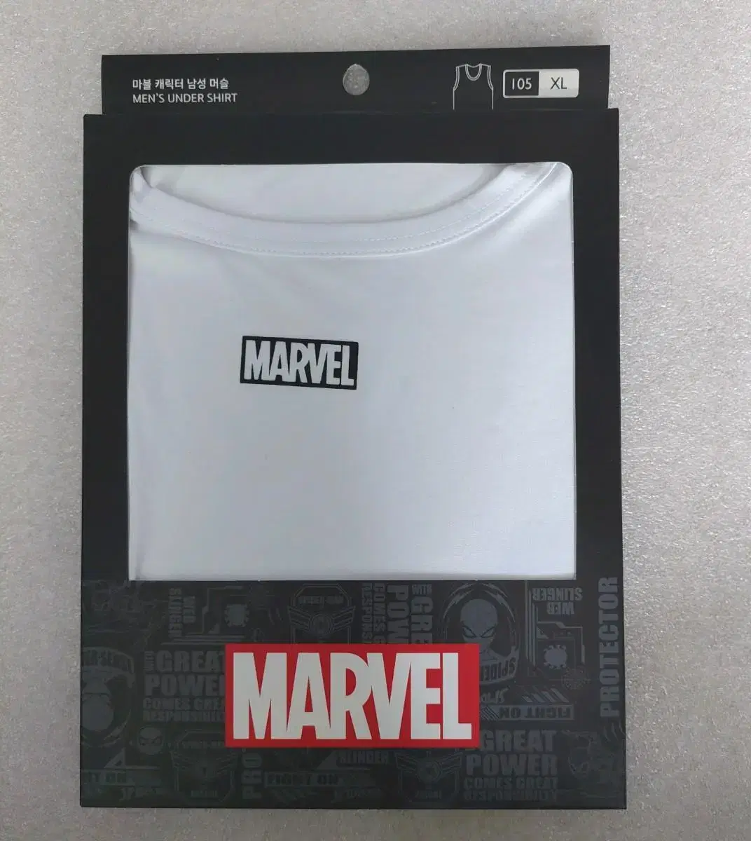 MARVEL 마블 캐릭터 남성 머슬 민소매 런닝 105사이즈